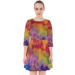 Colorful watercolors texture                                                  Smock Dress