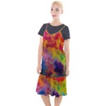 Colorful watercolors texture                                                 Camis Fishtail Dress