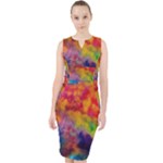 Colorful watercolors texture                                                      Midi Bodycon Dress