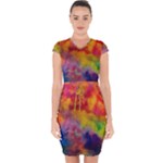 Colorful watercolors texture                                                   Capsleeve Drawstring Dress