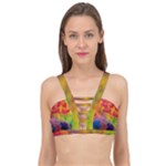 Colorful watercolors texture                                                  Cage Up Bikini Top