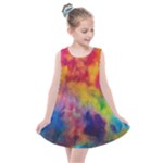 Colorful watercolors texture                                                 Kids  Summer Dress