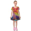 Kids  Short Sleeve Velvet Dress 