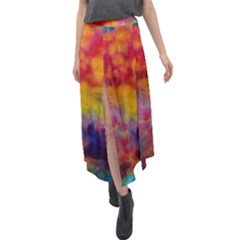 Velour Split Maxi Skirt 