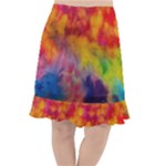 Colorful watercolors texture                                                       Fishtail Chiffon Skirt