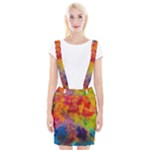 Colorful watercolors texture                                                        Braces Suspender Skirt