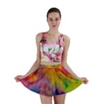 Colorful watercolors texture                                                    Mini Skirt