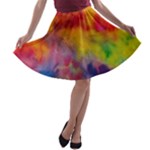 Colorful watercolors texture                                                    A-line Skirt