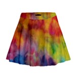 Colorful watercolors texture                                                      Mini Flare Skirt