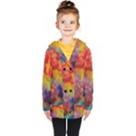 Colorful watercolors texture                                                    Kids  Double Breasted Button Coat