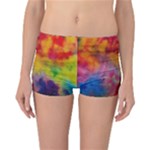 Colorful watercolors texture                                                        Reversible Boyleg Bikini Bottoms