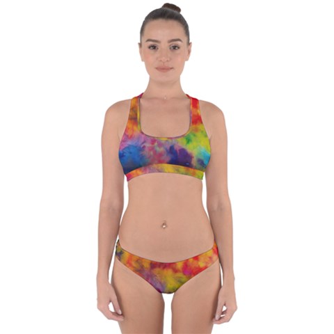 Colorful watercolors texture                                                   Cross Back Hipster Bikini Set from ArtsNow.com