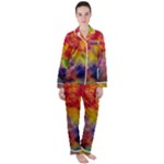 Colorful watercolors texture                                                 Satin Long Sleeve Pyjamas Set