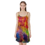 Colorful watercolors texture                                                    Satin Night Slip