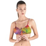 Colorful watercolors texture                                                  Tie Up Cut Bikini Top