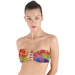 Colorful watercolors texture                                               Twist Bandeau Bikini Top