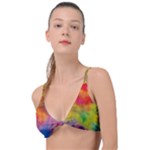 Colorful watercolors texture                                                   Knot Up Bikini Top