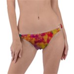 Colorful watercolors texture                                                    Ring Detail Bikini Bottom