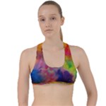 Colorful watercolors texture                                                   Criss Cross Racerback Sports Bra