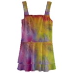 Colorful watercolors texture                                                  Kids  Layered Skirt Swimsuit