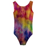 Colorful watercolors texture                                                   Kids  Cut-Out Back One Piece Swimsuit