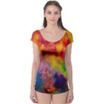 Colorful watercolors texture                                                    Boyleg Leotard (Ladies)