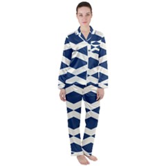 Women s Long Sleeve Satin Pajamas Set	 