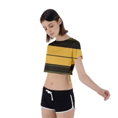 Tie Back Short Sleeve Crop T-Shirt 