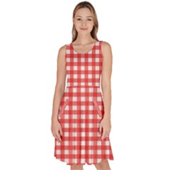 Knee Length Skater Dress With Pockets 