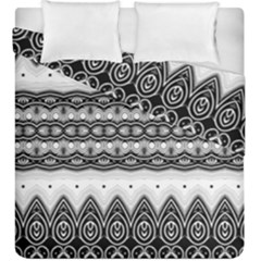 Boho Black And White  Duvet Cover Double Side (King Size) from ArtsNow.com