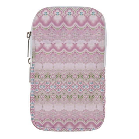 Boho Pastel Spring Floral Pink Waist Pouch (Small) from ArtsNow.com