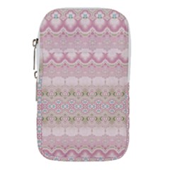 Boho Pastel Spring Floral Pink Waist Pouch (Small) from ArtsNow.com