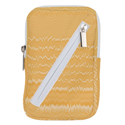 Boho Saffron Yellow Stripes Belt Pouch Bag (Large) from ArtsNow.com