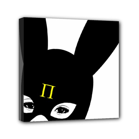 Bunny Girl Mask Mini Canvas 6  x 6  (Stretched) from ArtsNow.com