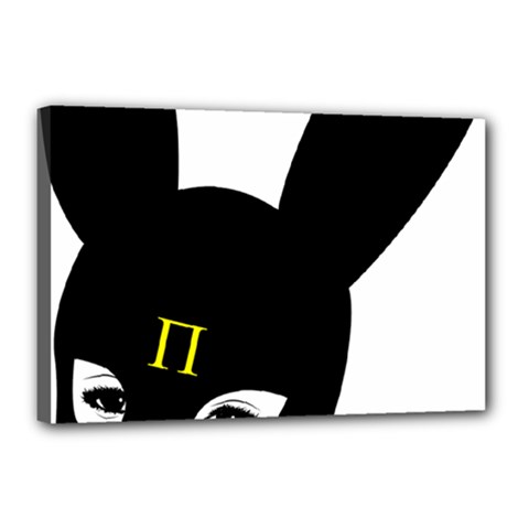 Bunny Girl Mask Canvas 18  x 12  (Stretched) from ArtsNow.com