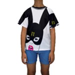 Bunny Girl Mask Kids  Short Sleeve Swimwear