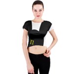 Bunny Girl Mask Crew Neck Crop Top