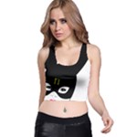 Bunny Girl Mask Racer Back Crop Top