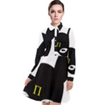 Bunny Girl Mask Long Sleeve Chiffon Shirt Dress