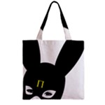 Bunny Girl Mask Zipper Grocery Tote Bag