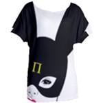 Bunny Girl Mask Women s Oversized Tee