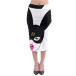 Bunny Girl Mask Midi Pencil Skirt