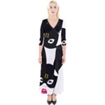 Bunny Girl Mask Quarter Sleeve Wrap Maxi Dress