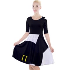 Quarter Sleeve A-Line Dress 