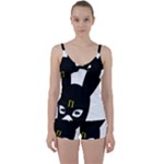 Bunny Girl Mask Tie Front Two Piece Tankini