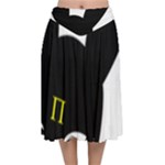 Bunny Girl Mask Velvet Flared Midi Skirt