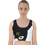 Bunny Girl Mask Velvet Racer Back Crop Top