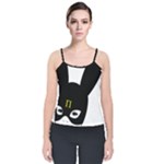 Bunny Girl Mask Velvet Spaghetti Strap Top