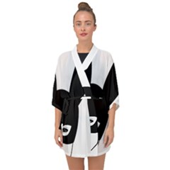 Half Sleeve Chiffon Kimono 