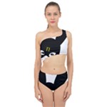 Bunny Girl Mask Spliced Up Two Piece Swimsuit